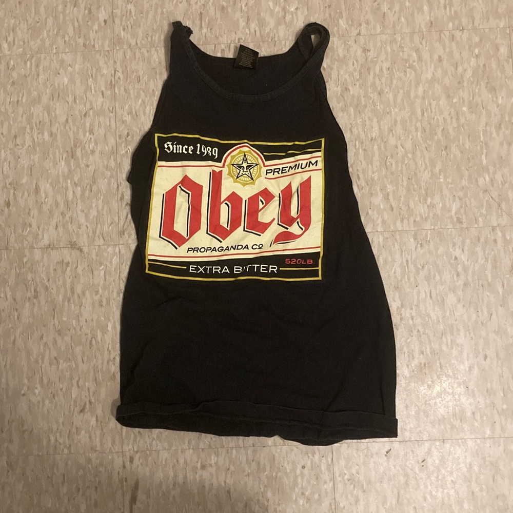 Obey Men's black tank top